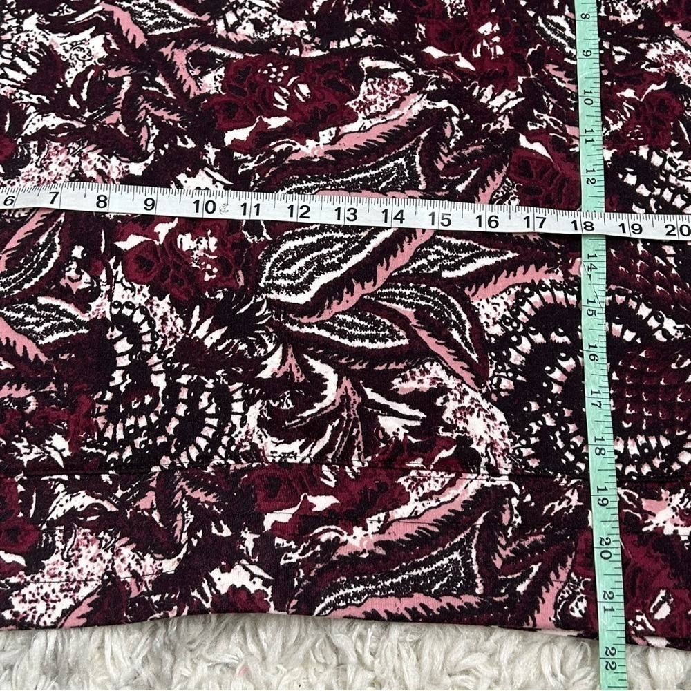 Joie Caliegh Cranberry Paisley Floral Semi Cropped Sweatshirt - Picture 15 of 15